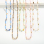 Wholesale faceted Beaded Necklace Gold Details L Extender L