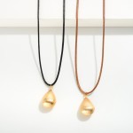 Wholesale braided Necklace Gold Teardrop Pendant L Knotted Closure