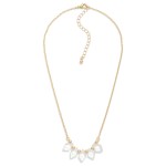 Wholesale gold Chain Link Necklace Crystal Beaded Bar Pendant L Extender L