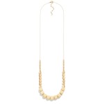 Wholesale long Chain Link Necklace Wood Beaded Details L Extender L