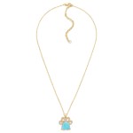 Wholesale dainty Chain Link Necklace Rhinestone Acetate Paw Print Pendant L Exte