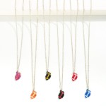 Wholesale chain Link Necklace Rhinestone Studded Football Pendant L Extender L