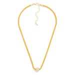 Wholesale rhinestone Studded Mesh Chain Link Necklace L Extender L