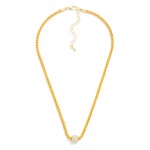 Wholesale rhinestone Studded Mesh Chain Link Necklace L Extender L