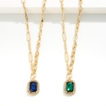 Wholesale mixed Chain Link Necklace Rhinestone Pendant L Extender L