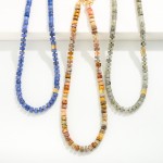 Wholesale disc Stone Beaded Necklace Gold Accent Beads L Extender L