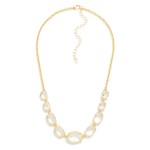 Wholesale faceted Glass Crystal Chain Link Necklace L Extender L