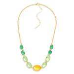 Wholesale faceted Glass Crystal Chain Link Necklace L Extender L