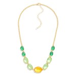 Wholesale faceted Glass Crystal Chain Link Necklace L Extender L