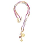 Wholesale stone Beaded Necklace Coin Crystal Pendant L Extender L