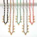 Wholesale faceted Beaded Necklace Disc Charm Detail L Extender L