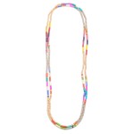 Wholesale long Beaded Necklace Stone Faceted Tube Beads L