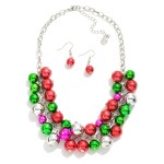 Wholesale christmas Necklace Earring Set Ornament Beading L Extender L