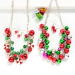 Wholesale christmas Necklace Earring Set Ornament Beading L Extender L