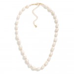 Pearl Beaded Necklace

- Approximately 15" L
- Extender 2" L