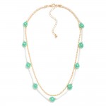 Wholesale dainty Layered Seed Beaded Necklace Flower Accents L Extender L