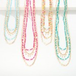 Layered Chain Link Necklaces With Pearl & Seed Beaded Details

- Approximately 19" L
- Extender 2" L