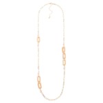 Metal Chain Link Necklace With Faceted Bead Details

-  Approximately 32" L
- Extender 2" L