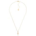 Wholesale dainty Chain Link Necklace Cross Pendant L Extender L