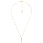 Wholesale dainty Chain Link Necklace Cross Pendant L Extender L