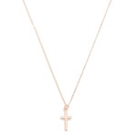 Wholesale dainty Chain Link Necklace Cross Pendant L Extender L