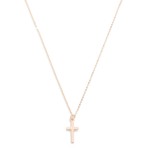 Wholesale dainty Chain Link Necklace Cross Pendant L Extender L