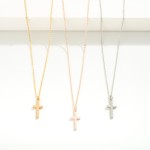 Wholesale dainty Chain Link Necklace Cross Pendant L Extender L