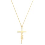 Chain Link Necklace Featuring "Faith" Cross Pendant

- Approximately 16" L
- Extender 3" L