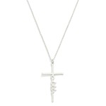 Chain Link Necklace Featuring "Faith" Cross Pendant

- Approximately 16" L
- Extender 3" L