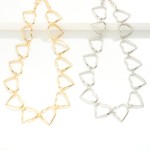 Wholesale metal Hearts Chain Link Necklace L Extender L