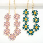 Wholesale chain Link Necklace Glass Crystal Clusters L Extender L