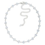 Wholesale linked Glass Crystal Triangle Choker Necklace L Extender L