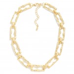 Wholesale hammered Metal Chain Link Necklace L Extender L