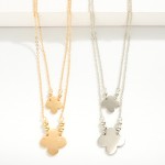 Wholesale layered Chain Link Necklace Clover Pendants L Extender L