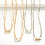 Wholesale layered Chain Link Beaded Necklace L Extender L
