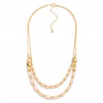 Wholesale layered Chain Link Necklace Faceted Beads L Extender L