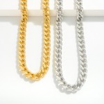 Crimped Curb Chain Necklace

- Approximately 16" L
- Extender 3" L