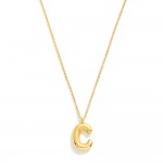 Wholesale dainty Stainless Steel Chain Link Necklace Bubble Balloon Initial Pend
