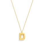 Wholesale dainty Stainless Steel Chain Link Necklace Bubble Balloon Initial Pend