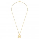 Wholesale dainty Stainless Steel Chain Link Necklace Mother Pearl Inlay Initial