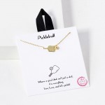 Dainty Chain Link Necklace Featuring Pickleball & Racket Pendant

- Gold Dipped
- Hypoallergenic Brass Base
- Approximately 16" L
- Extender 2" L
- Lead & Nickel Free

Card Reads: Where a good dink isn't just a shot; it is everything. Live, Love, and let's pickle! 