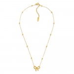 Wholesale stainless Steel Saturn Chain Link Necklace Bow Station L Extender L