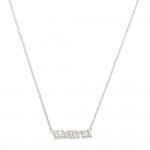 Gold Dipped "mama" Dainty Chain Link Necklace With Rhinestone Detail 

- Approximately 15" L
- Extender 2" L