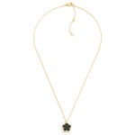 Wholesale gold Dipped Dainty Chain Link Necklace Flower Pendant L Extender L