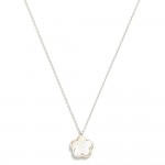 Wholesale white Gold Dipped Dainty Chain Link Necklace Flower Pendant L Extender
