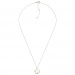 Wholesale white Gold Dipped Dainty Chain Link Necklace Flower Pendant L Extender