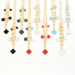 Wholesale gold Dipped Paper Clip Chain Link Necklace Twisted Metal Link Details