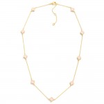 Dainty Gold Dipped Chain Link Necklace Featuring Clover Stations

- Approximately 16" L
- Extender 2" L 