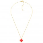 Wholesale gold Dipped Dainty Chain Link Necklace Clover Pendant L Extender L Pen
