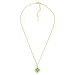 Wholesale stainless Steel Beaded Chain Link Necklace Clover Pendant L Extender L